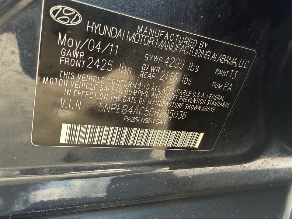 2011 HYUNDAI SONATA — photo 6